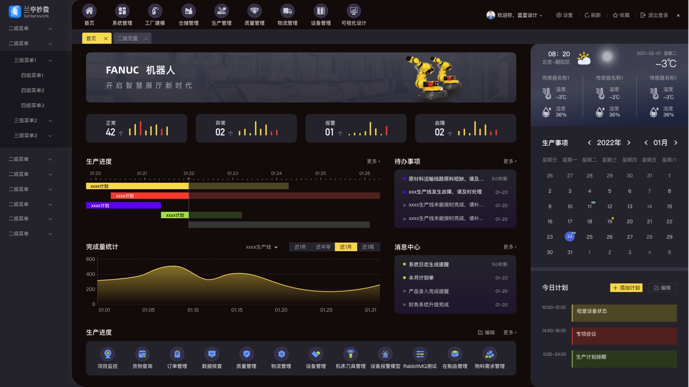 智能制造大屏UI設計案例